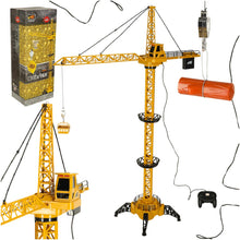 Remote Control Tower Crane Toy with Lights & Sounds