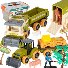 Farm Play Set with Tractor, Combine Harvester & Toy Drill 3+