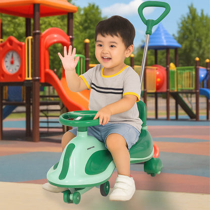 Gravity Ride-On Toy for Kids with LED Wheels - Green