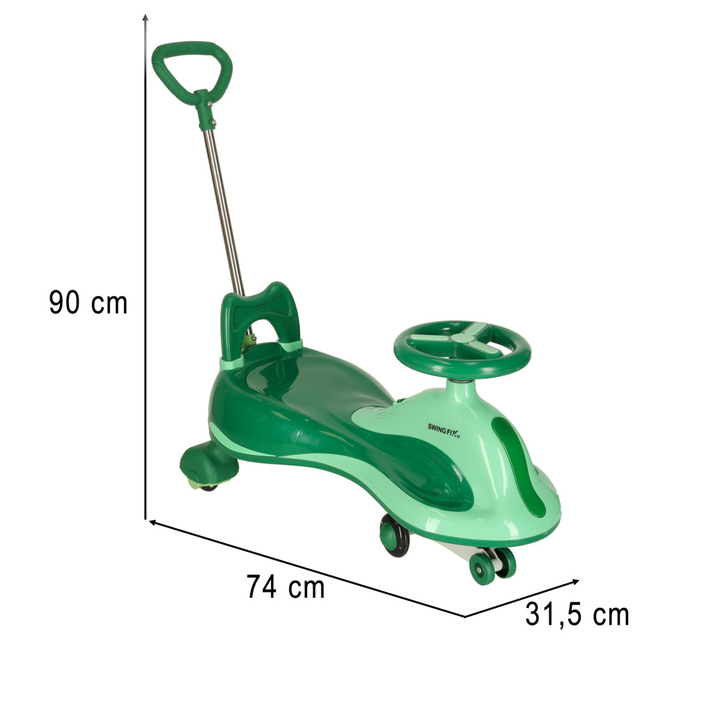 Gravity Ride-On Toy for Kids with LED Wheels - Green
