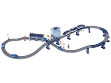 92-Piece Police Train Set with Cars & Helicopter