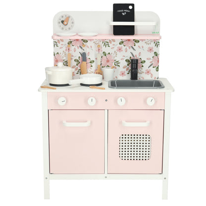 Wooden Play Kitchen for Kids – LULILO FLORA Pink
