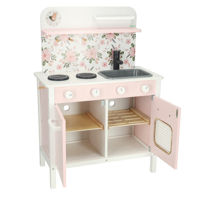 Wooden Play Kitchen for Kids – LULILO FLORA Pink