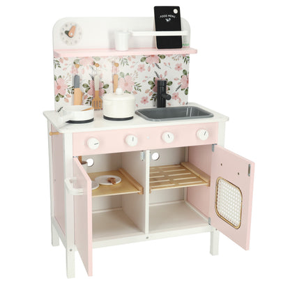 Wooden Play Kitchen for Kids – LULILO FLORA Pink
