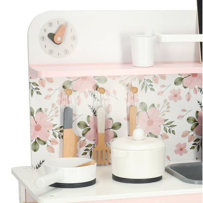 Wooden Play Kitchen for Kids – LULILO FLORA Pink