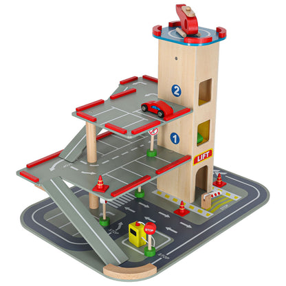 LULILO Benino Wooden Multi-Level City Parking Garage
