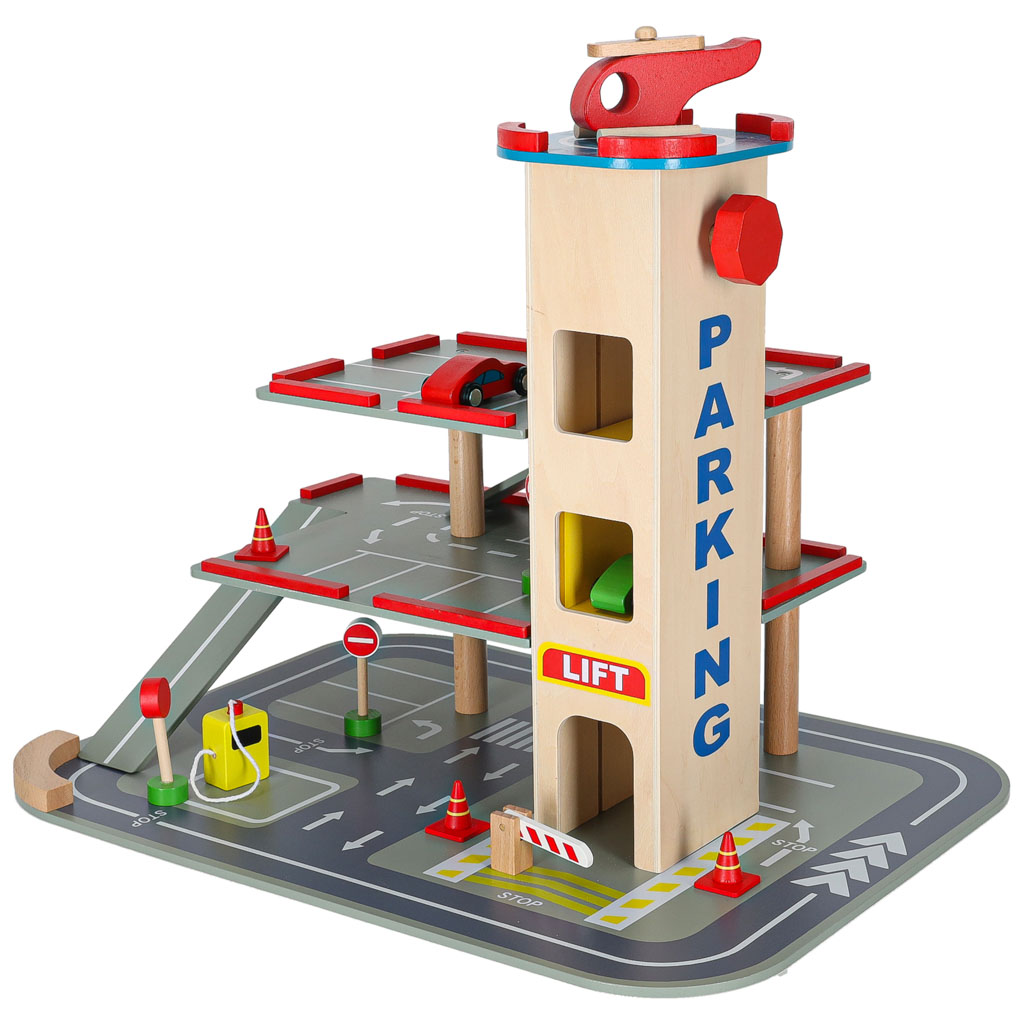 LULILO Benino Wooden Multi-Level City Parking Garage