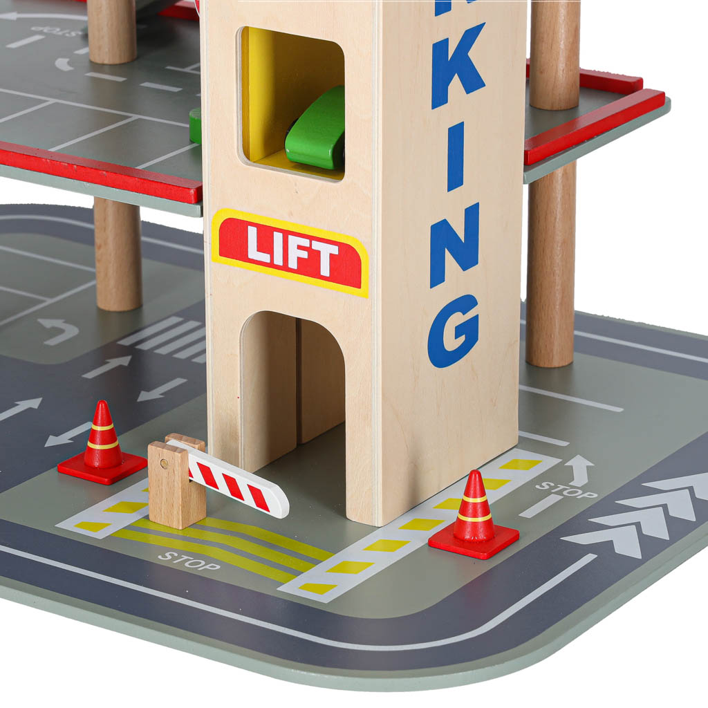 LULILO Benino Wooden Multi-Level City Parking Garage
