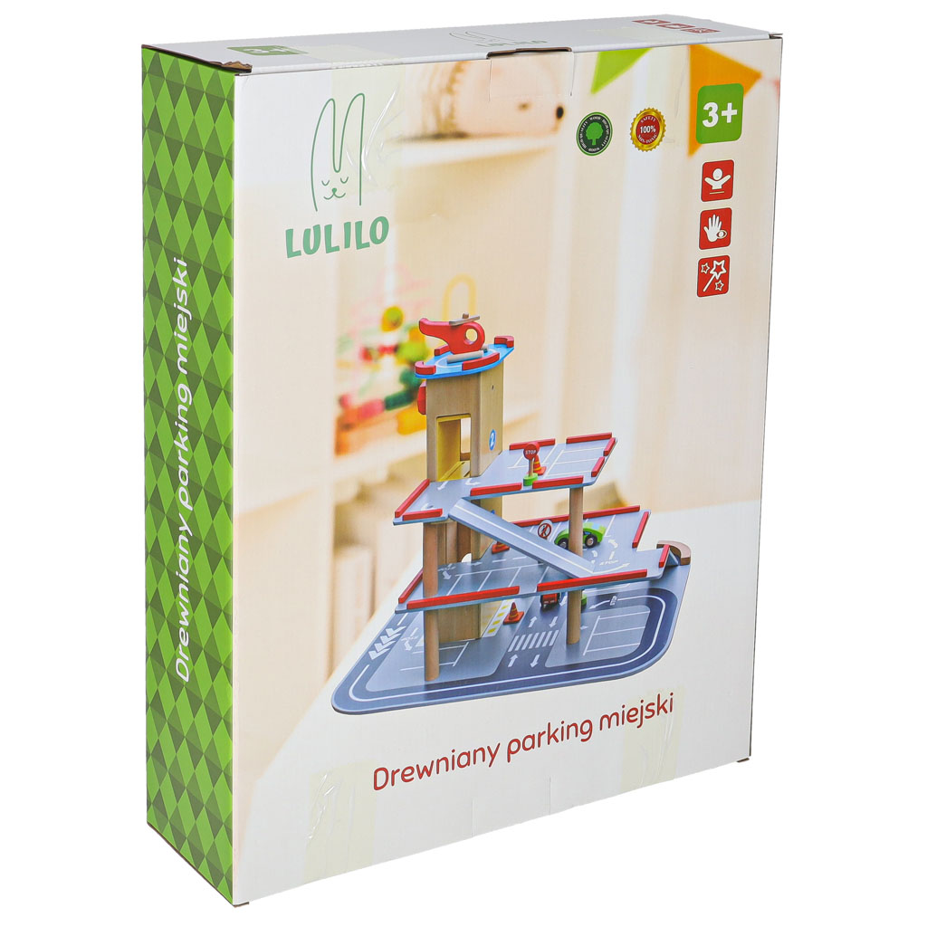 LULILO Benino Wooden Multi-Level City Parking Garage