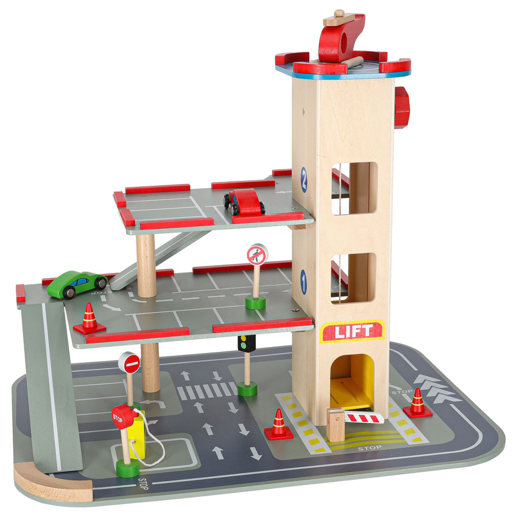 LULILO Benino Wooden Multi-Level City Parking Garage