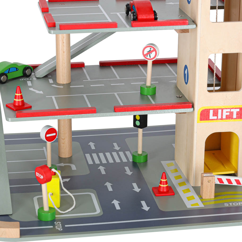 LULILO Benino Wooden Multi-Level City Parking Garage