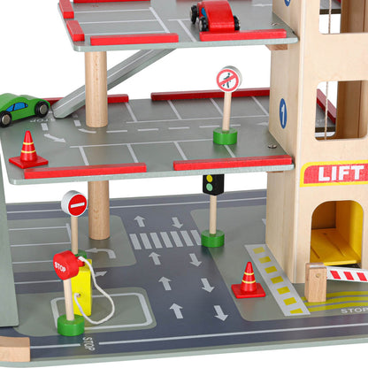LULILO Benino Wooden Multi-Level City Parking Garage
