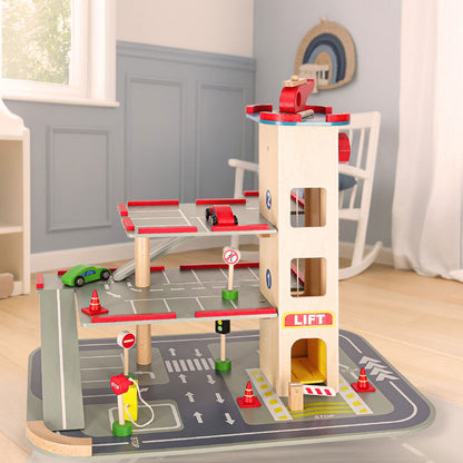 LULILO Benino Wooden Multi-Level City Parking Garage