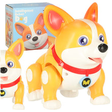 Interactive Corgi Dog Toy with Light-Up Ears, Music & Walking Action