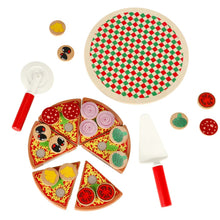 Wooden Pizza Play Food Set for Kids – 27 Pieces