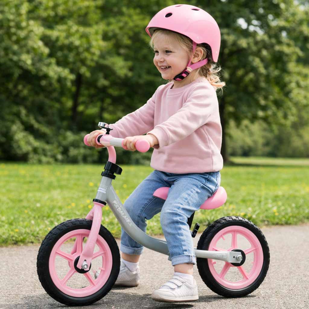TRIKE FIX Balance Bike Grey-Pink for Kids 2–4 Years