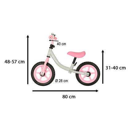 TRIKE FIX Balance Bike Grey-Pink for Kids 2–4 Years