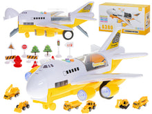 Construction Vehicle Transporter Airplane Playset