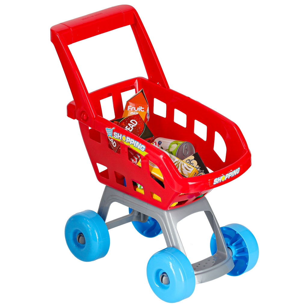 Kids Supermarket Play Set with Cash Register & Shopping Cart 47PCS