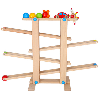 Wooden Marble Run Ball Track Montessori Toy