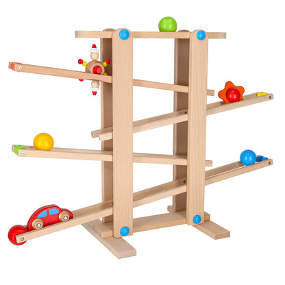 Wooden Marble Run Ball Track Montessori Toy