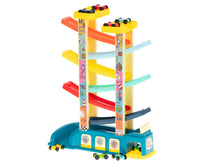 7-Level Racing Track with Slide and 8 Cars