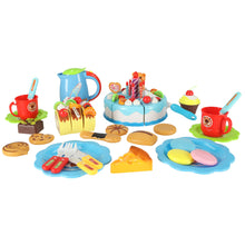 80-Piece Pretend Play Birthday Cake Set – Blue