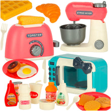 Kids Kitchen Appliance Play Set – Microwave, Toaster & Mixer