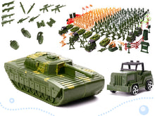 Military Army Playset 307 Pieces Soldiers Tanks Vehicles